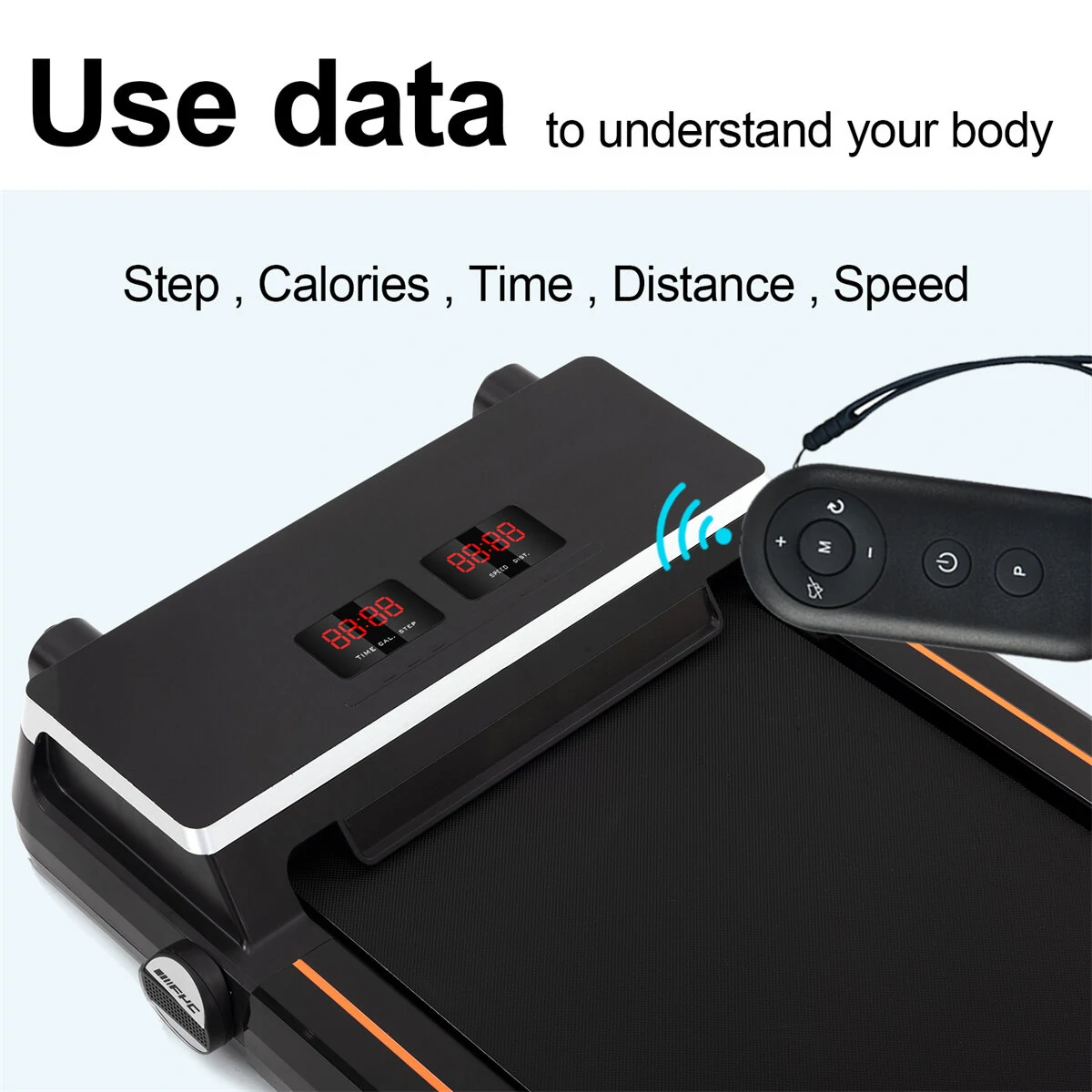 (image for) [USA Direct] FYC JK30F-9 Under Desk Treadmill 2.5HP Power Motor 6km/h Max Speed 100KG Weigh Capacity APP Control bluetooth Music LED Display Installation-free Running Fitness for Home Gym Wor